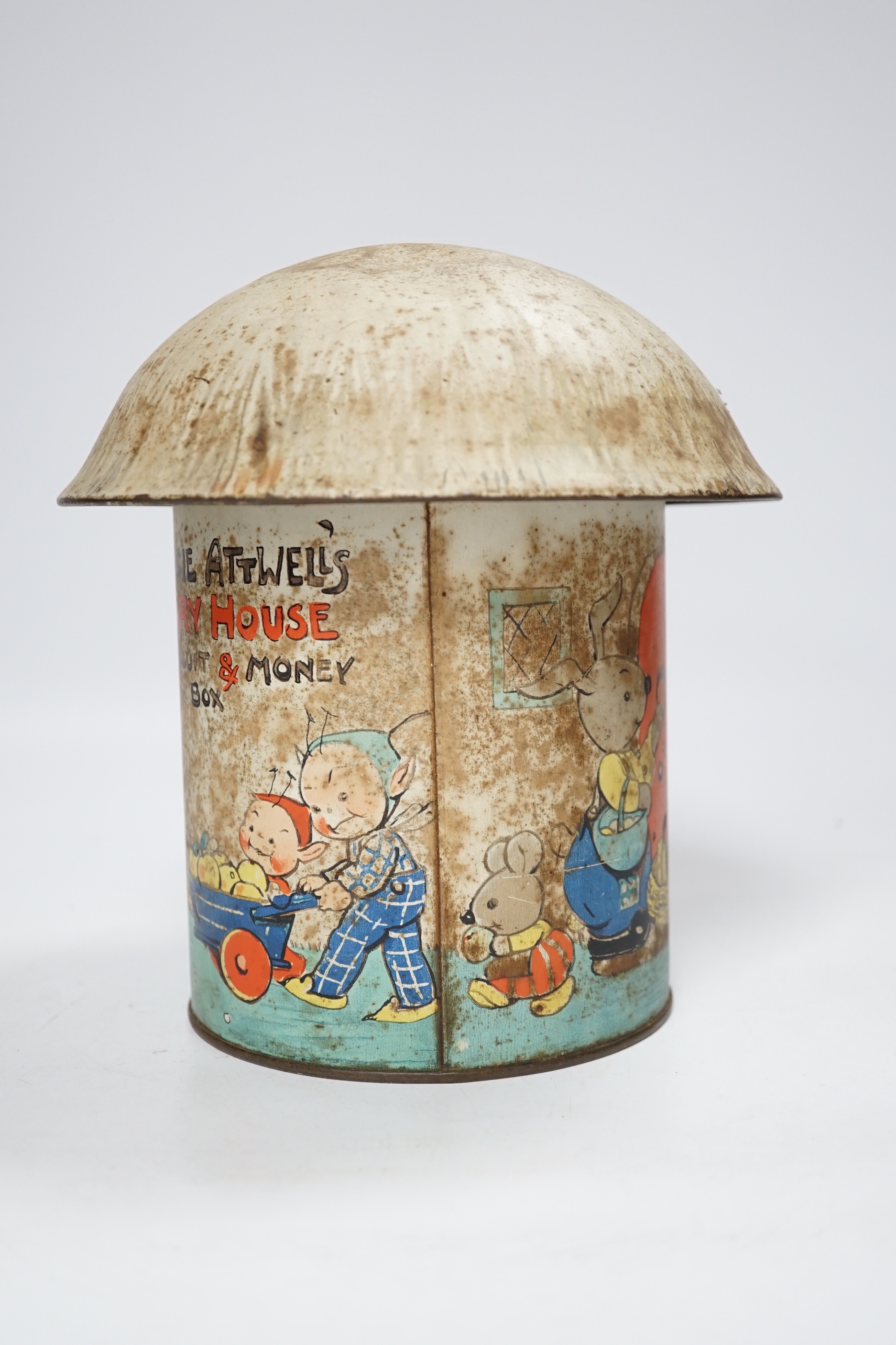A Lucie Attwell 'mushroom' money box, 19cm